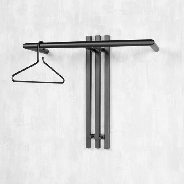 Czarny metalowy wieszak ścienny 65 cm Senza – Spinder Design-image-3
