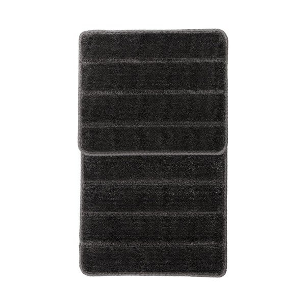 Antracytowe dywaniki łazienkowe zestaw 2 szt. 50x80 cm Yeni Cizgli – Foutastic-image-2