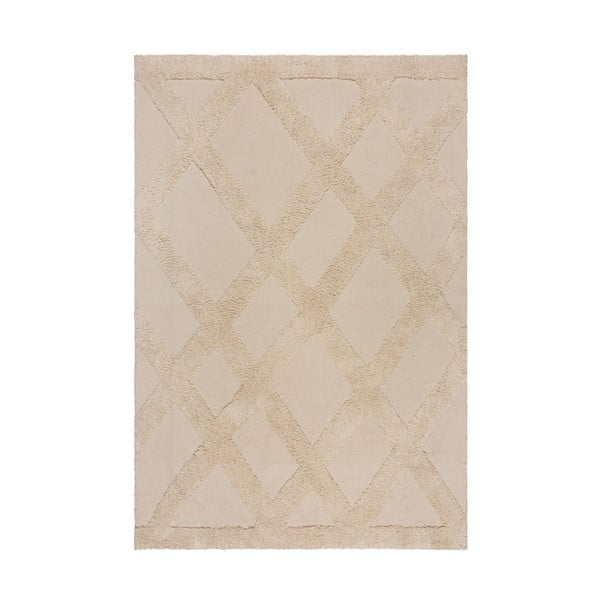 Beżowy bawełniany dywan 120x170 cm Tessa Diamond – Flair Rugs