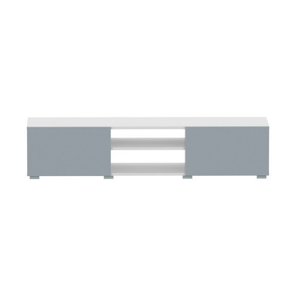 Biało-szara szafka pod TV 140x31 cm Podium – TemaHome