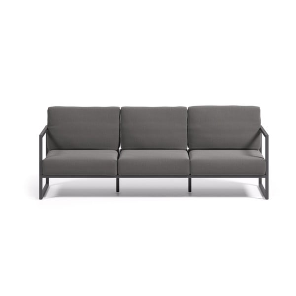 Ciemnoszara aluminiowa sofa ogrodowa Comova – Kave Home