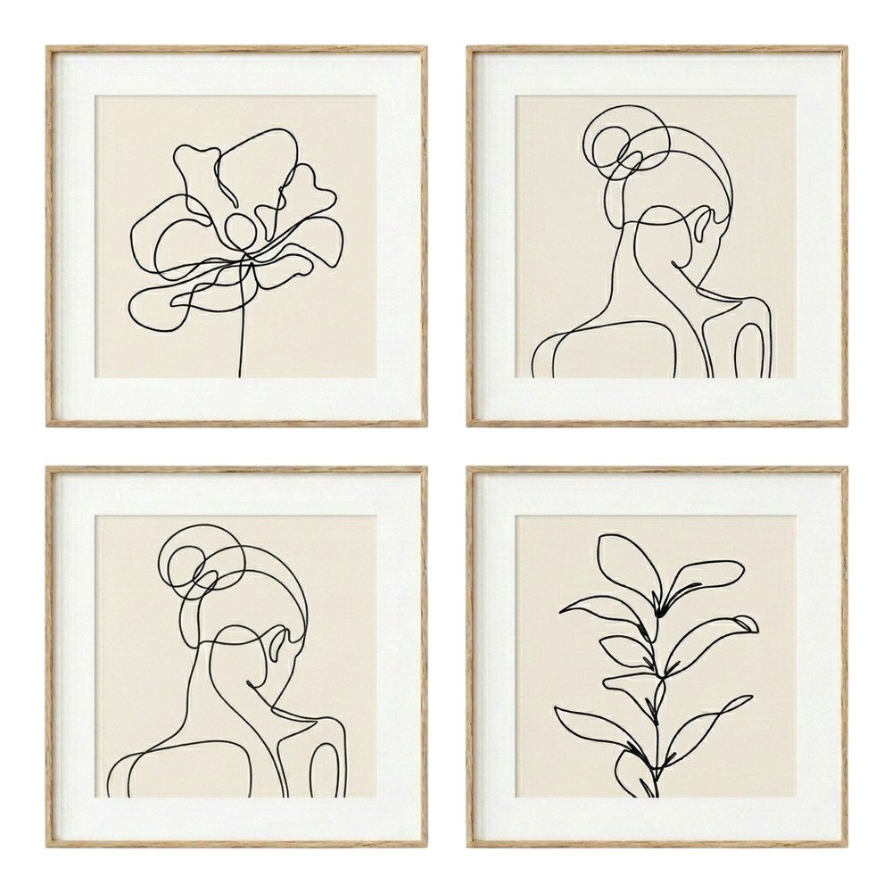 Obrazy zestaw 4 szt. 30x30 cm