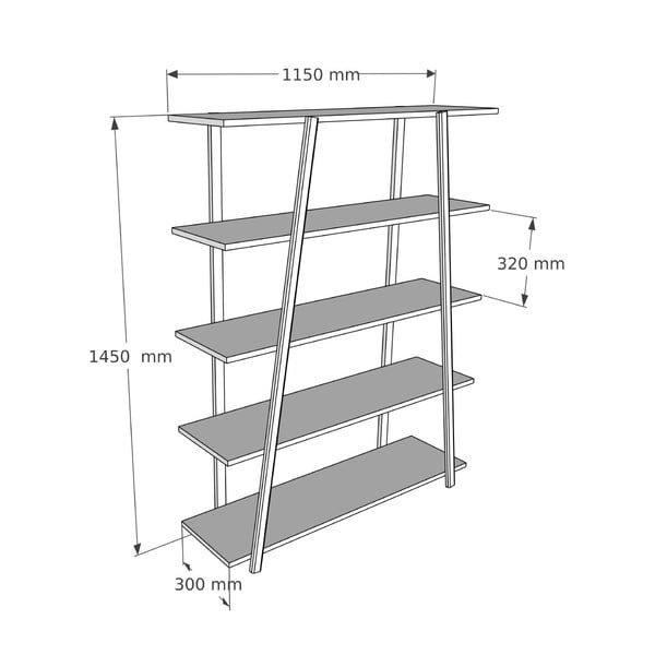 Naturalny regał z drewna sosnowego 115x145 cm Soft – Kalune Design-image-3