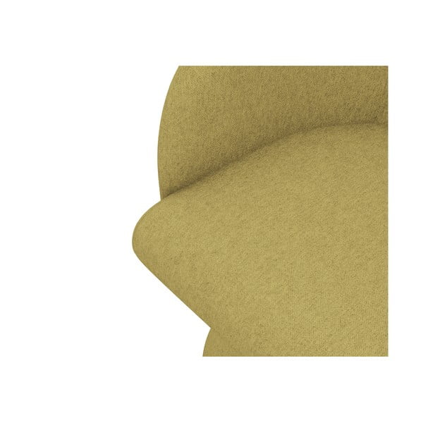 Żółty tapicerowany fotel jadalniany Kanoa – Makamii-image-4