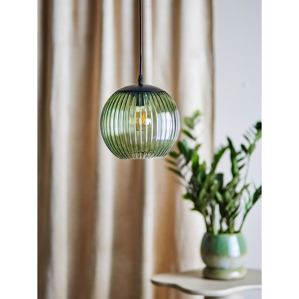 Zielona szklana lampa wisząca LED ø 23 cm Sybia – Bloomingville-image-1