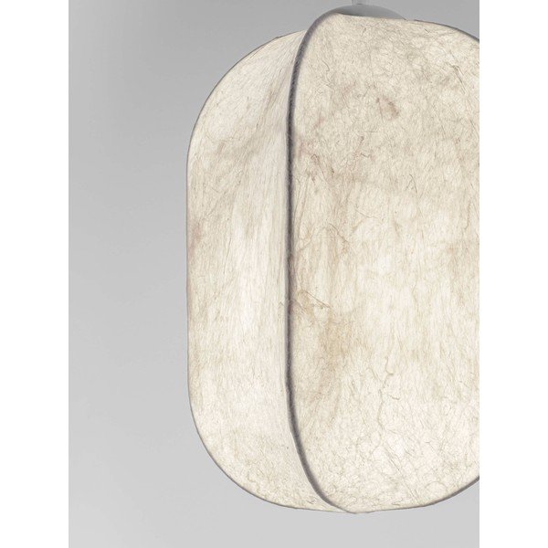 Biała metalowa lampa wisząca z tekstylnym kloszem ø 30 cm Pierida – Nova Luce-image-1