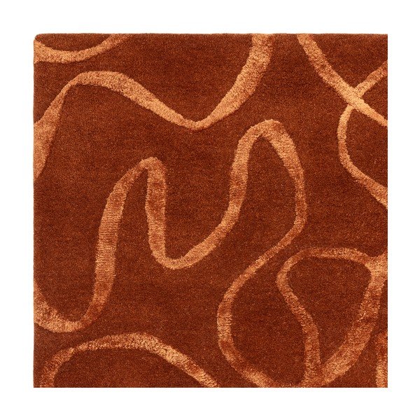 Ceglasty dywan z mieszanki wełny tkany ręcznie 120x170 cm Varri – MADE-image-3