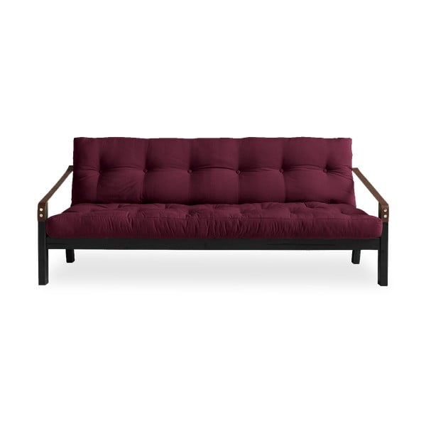 Sofa rozkładana Karup Design Poetry Black/Bordeaux