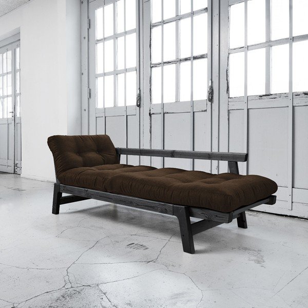 Sofa rozkładana Karup Step Black/Choco Brown-image-3