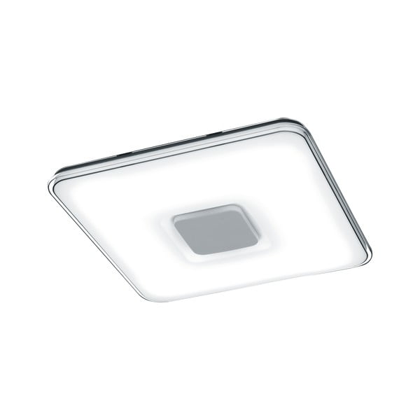 Biała kwadratowa lampa sufitowa LED sterowana zdalnie Trio Kyoto, 52,5x52,5 cm