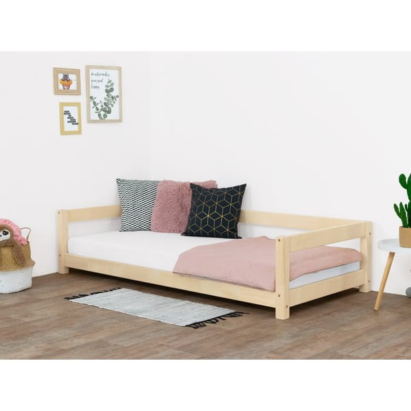 Naturalne łóżko dziecięce z drewna świerkowego Benlemi Study, 90x160 cm
