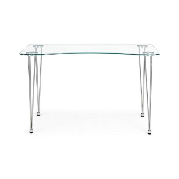 Biurko ze szklanym blatem 60x120 cm Rondo – Bizzotto-image-4
