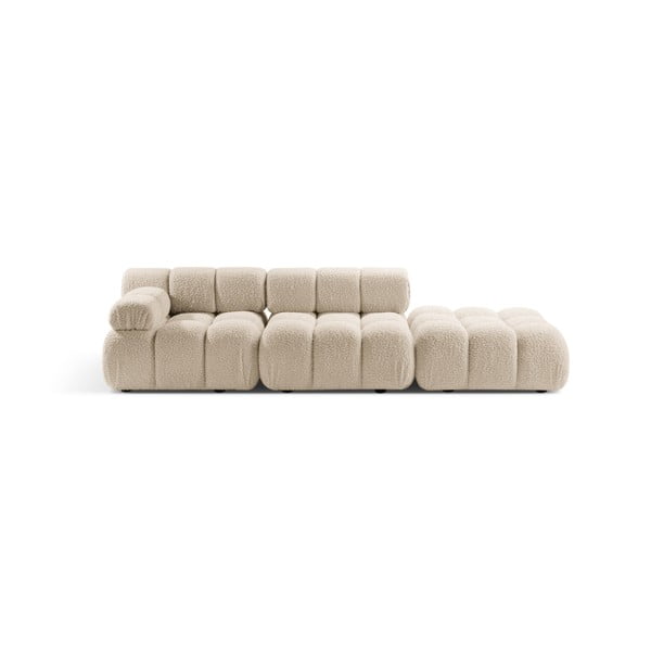 Beżowa sofa modułowa z materiału bouclé 288 cm Bellis – Micadoni 