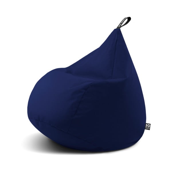 Ciemnoniebieski dziecięcy worek do siedzenia Drop M – So Soft?