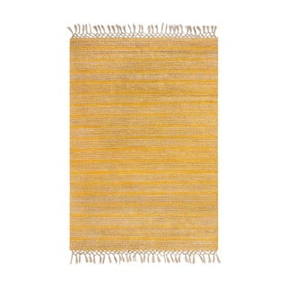 Żółty dywan z juty Flair Rugs Equinox, 160x230 cm