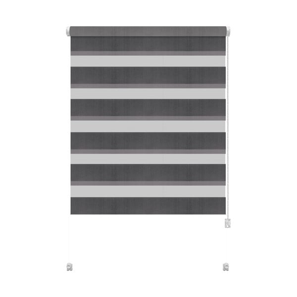 Ciemnoszara roleta dzień i noc 42,5x150 cm Zebra – Gardinia