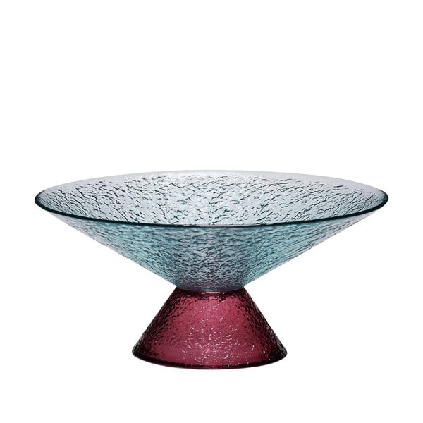 Czerwono-niebieska szklana misa na owoce ø 25 cm Bonbon – Hübsch