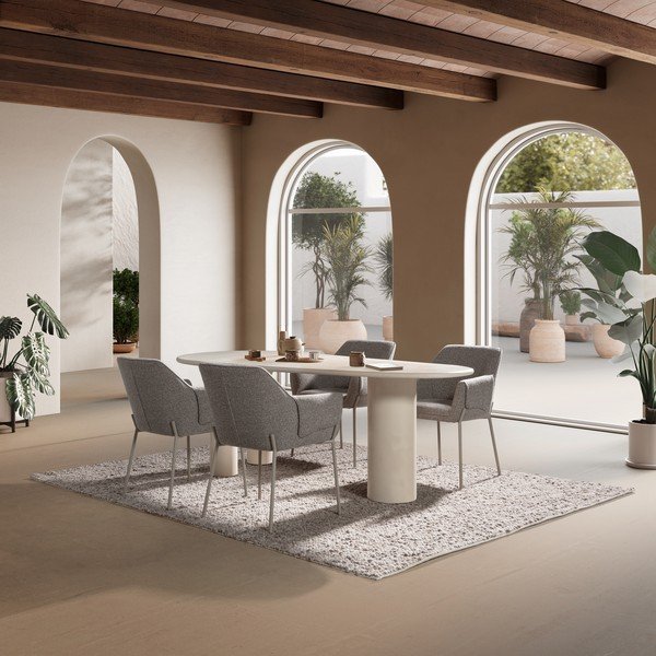 Stół w dekorze kamienia 100x201 cm Daila – MOME-image-2