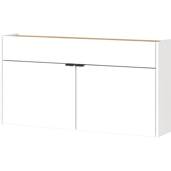 Biała szafka w dekorze dębu 110x57x22 cm Ameca – Germania-image-2