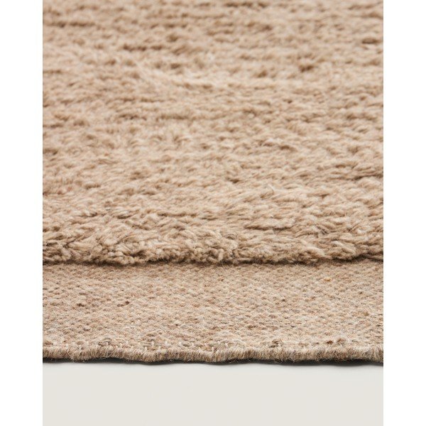 Beżowy wełniany chodnik tkany ręcznie 80x200 cm Marely – Kave Home-image-3