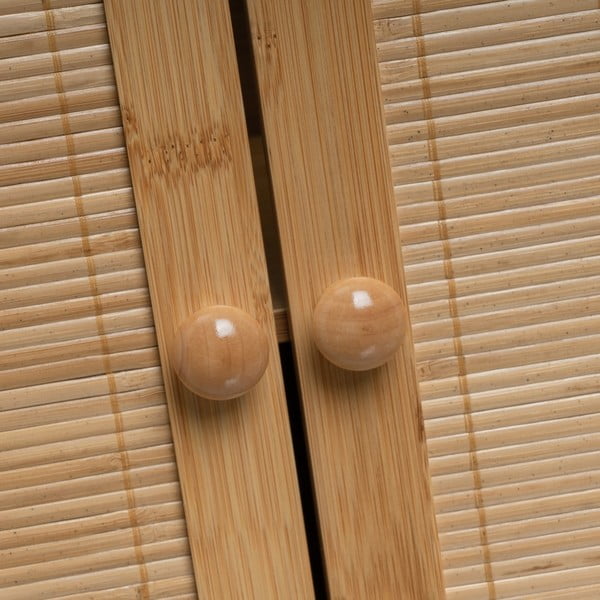 Bambusowa szafka pod umywalkę w naturalnym kolorze 63x60 cm – Casa Selección-image-1