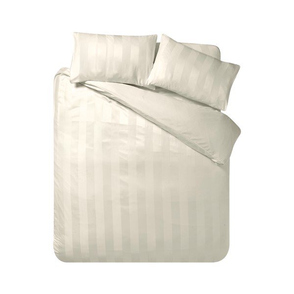 Kremowa satynowa pościel dwuosobowa 200x200 cm So Soft Satin Stripe – Catherine Lansfield