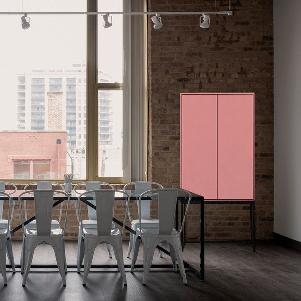 Różowa szafka 75x164,5 cm Lennon – Really Nice Things-image-3