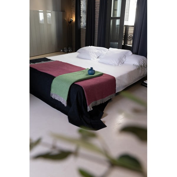 Bordowy pled z domieszką bawełny Euromant Jade, 140x180 cm-image-3