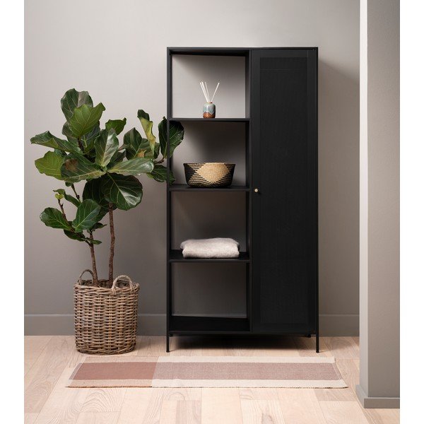 Czarny metalowy regał 90x180 cm Malibu – Unique Furniture-image-3