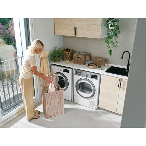 Szaroróżowy kosz na pranie z plastiku z recyklingu 60 l Kaya – Curver-image-3