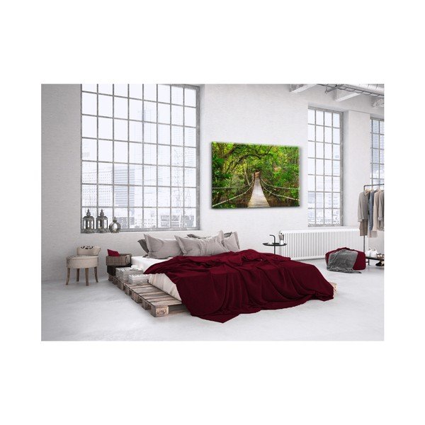 Obraz Styler Glas Nature Forest Bridge, 80x120 cm-image-2