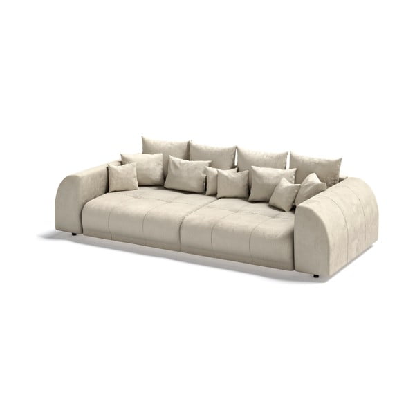 Kremowa sztruksowa sofa 310 cm Vanessa – Ropez