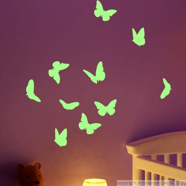 Naklejka świecąca w ciemności Ambiance Butterflies