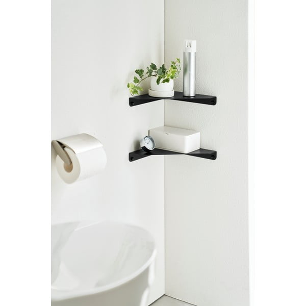 Czarna narożna metalowa półka 22 cm Tower – YAMAZAKI-image-2