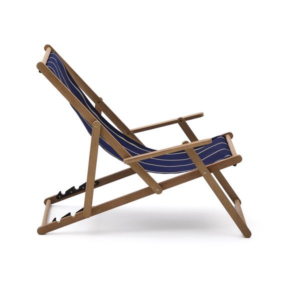 Niebieski drewniany leżak ogrodowy Vilara – Kave Home-image-4