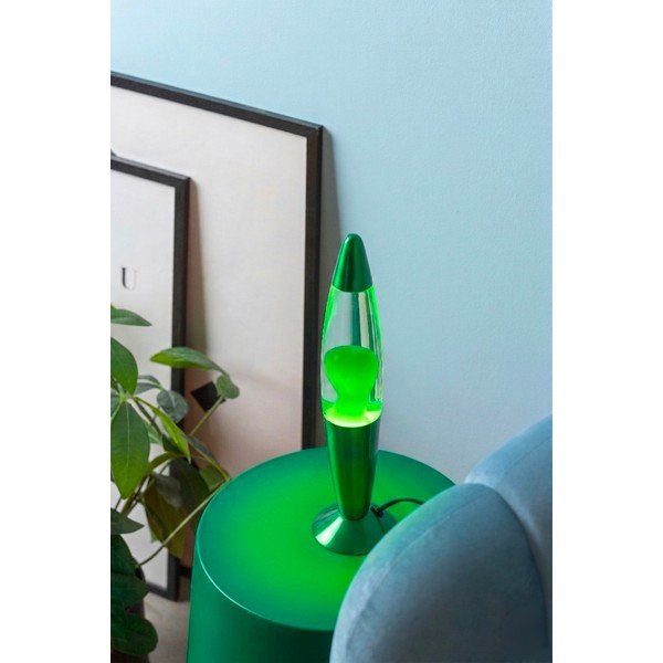 Zielona szklana lampa lawa (wysokość 35,5 cm) Funky Rocket Lava – Leitmotiv-image-1