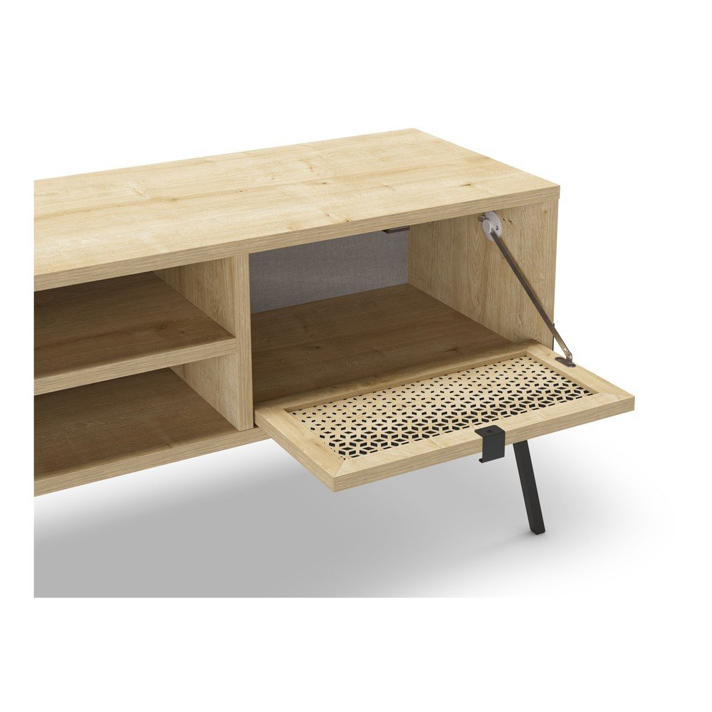 Szafka pod TV w dekorze dębu 140x51 cm Ecrin – Marckeric (zdjęcie 8)