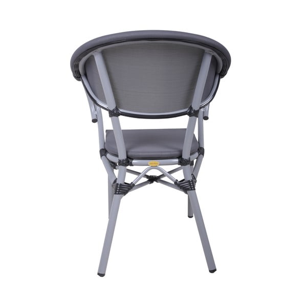 Szare metalowe krzesło ogrodowe Toskana – Garden Pleasure-image-3