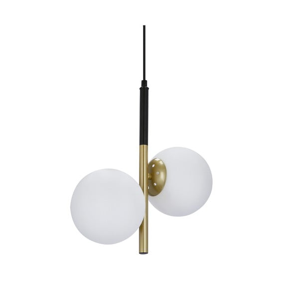 Lampa wisząca w kolorze złota ze szklanym kloszem 32.5x15 cm Duo – Candellux Lighting-image-2