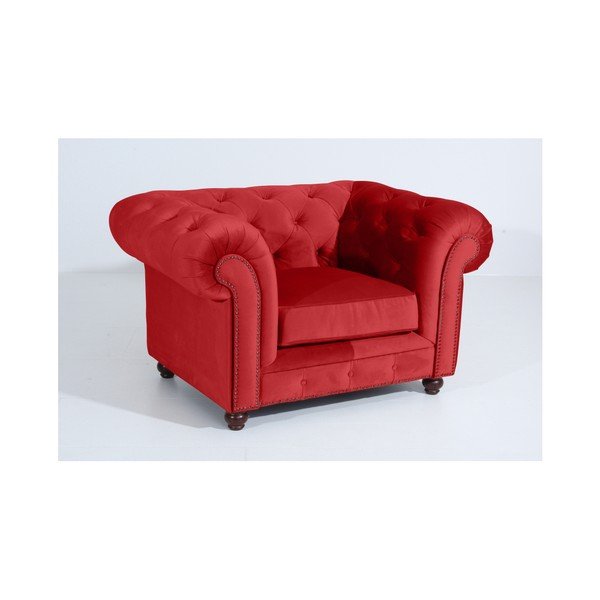 Czerwony fotel Max Winzer Orleans Velvet-image-2