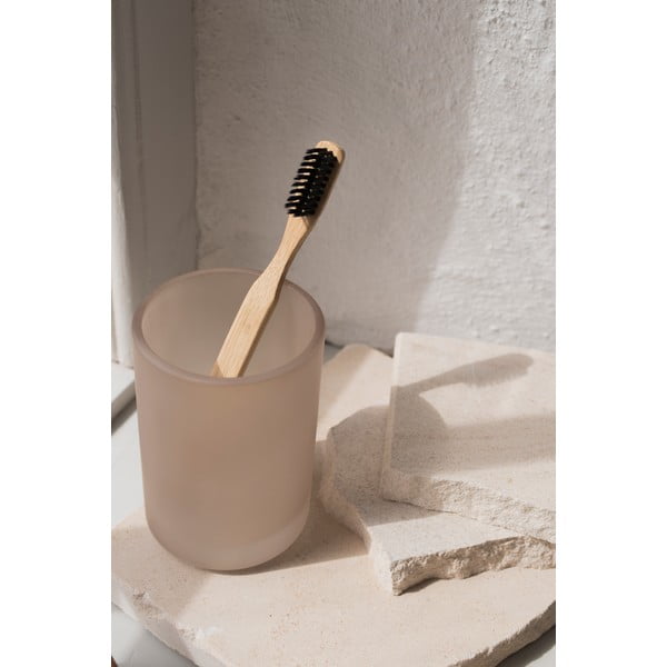 Beżowy szklany kubek na szczoteczki do zębów Modest – Mette Ditmer Denmark-image-1