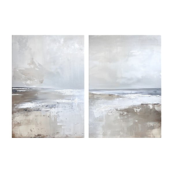 Obrazy z ręcznie malowanymi elementami zestaw 2 szt. 50x70 cm Breeze – Styler