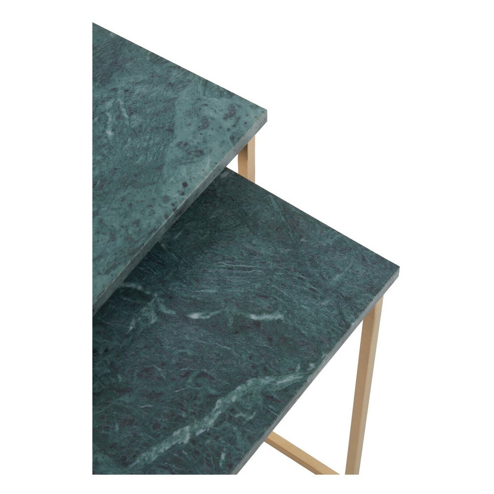 Stoliki zestaw 2 szt. z marmurowym blatem 40x40 cm Mandoli – Premier Housewares (zdjęcie 3)