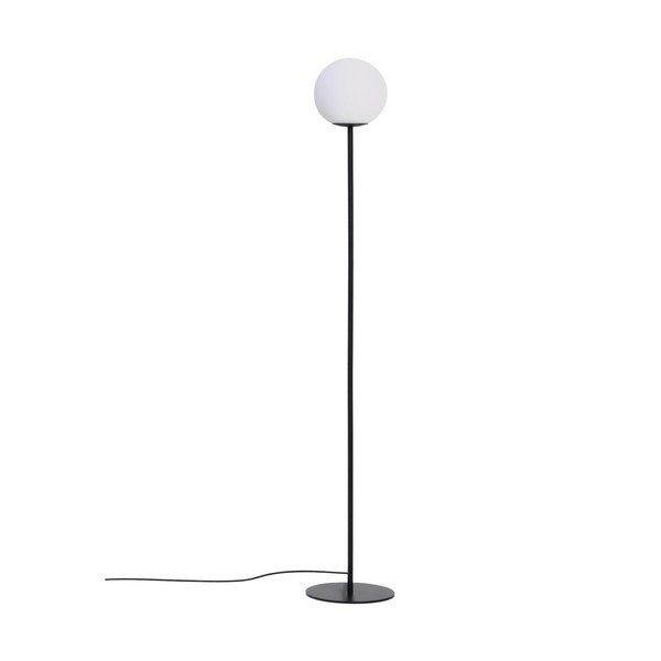 Biała/czarna lampa stojąca ze szklanym kloszem (wysokość 155 cm) Brisia – Kave Home