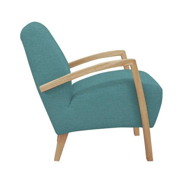 Jasnoniebieski fotel z jasnymi nogami Windsor & Co Sofas Luna-image-1