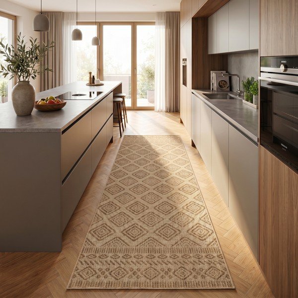 Beżowy chodnik odpowiedni na zewnątrz 80x250 cm Mira 1452 – Ayyildiz Carpets-image-1