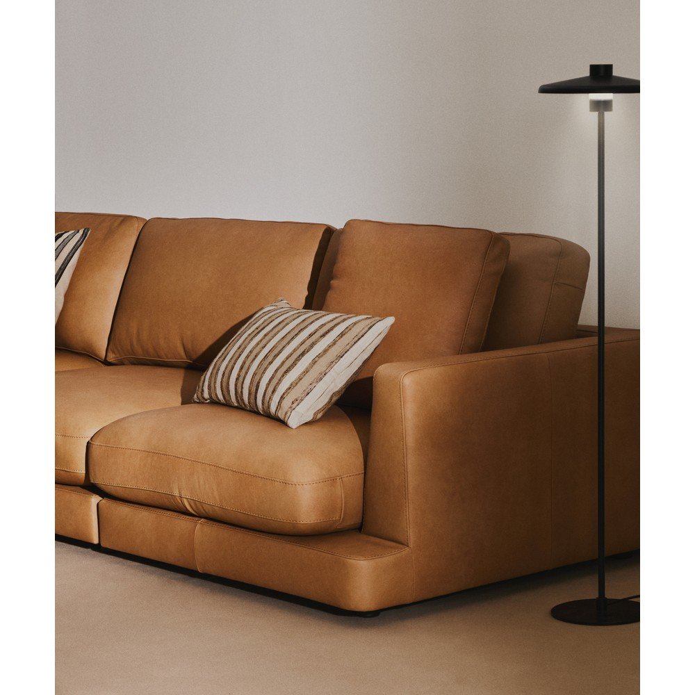 Brązowa skórzana sofa 300 cm Gala – Kave Home (zdjęcie 4)