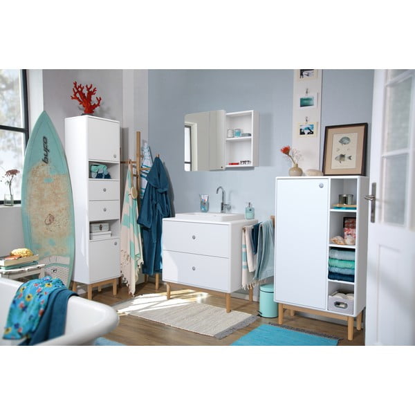 Biała wisząca szafka pod umywalkę 80x62 cm Color Bath – Tom Tailor-image-1
