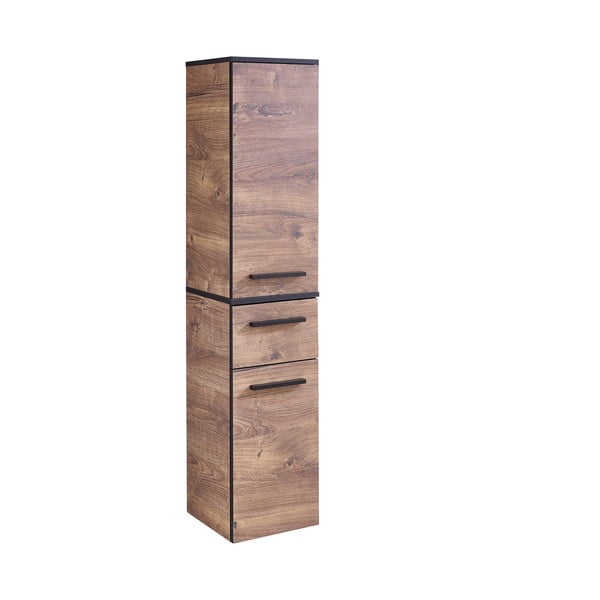 Brązowa wisząca szafka łazienkowa w dekorze dębu 30x72 cm Set 374 – Pelipal-image-3