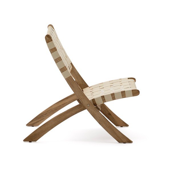 Drewniany fotel ogrodowy w naturalnym kolorze Chabeli – Kave Home-image-4